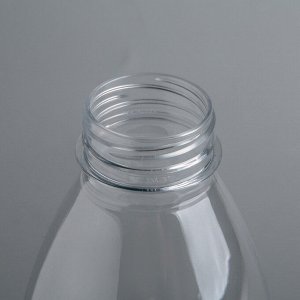 Бутылка одноразовая молочная «Универсал», 1 л, с широким горлышком 0,38 мм, цвет прозрачный