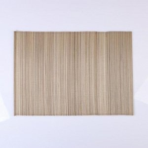 Салфетка плетёная бежевая с коричневым, 30x50, бамбук