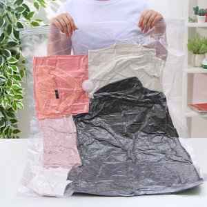 Вакуумный пакет для хранения одежды «Лаванда», 70x100 см, ароматизированный, прозрачный