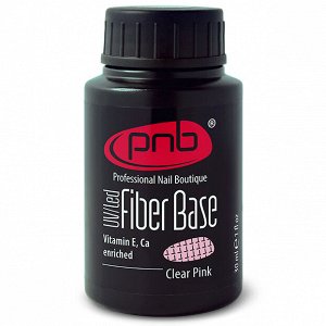 Файбер база с нейлоновыми волокнами прозрачно-розовая Clear Pink Fiber Base PNB 30 мл