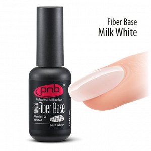 База с нейлоновыми волокнами Milk Pink Fiber Base PNB 17 мл