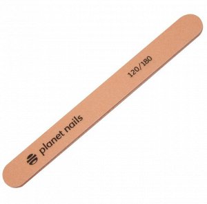 Пилка для ногтей стандартная персиковая Mylar 120/180 Planet Nails