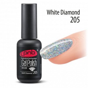 Гель-лак PNB 205 White Diamond 8 мл