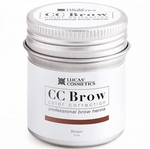 Хна для бровей коричневая CC BROW Brown LUCAS в баночке 5 гр