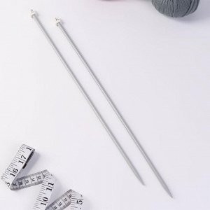 Спицы для вязания, прямые, d = 6 мм, 40 см, 2 шт