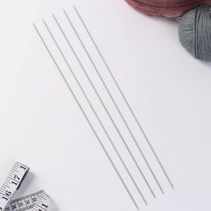 Спицы для вязания, чулочные, d = 2 мм, 35 см, 5 шт