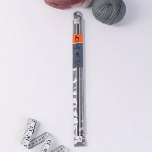 Спицы для вязания, прямые, d = 5 мм, 35 см, 2 шт