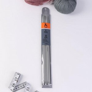 Спицы для вязания, чулочные, d = 6 мм, 30 см, 5 шт