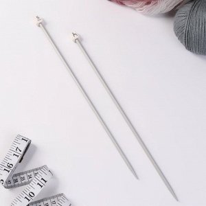 Спицы для вязания, прямые, d = 5 мм, 30 см, 2 шт