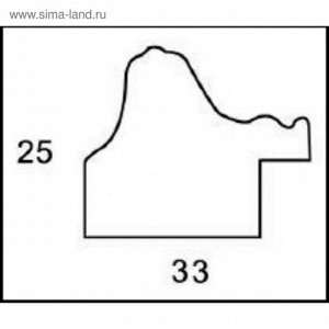 Рама для картин (зеркал) 30 х 40 х 3.3 см. пластиковая. Dorothy золотая