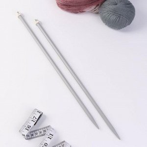 Спицы для вязания, прямые, d = 9 мм, 40 см, 2 шт