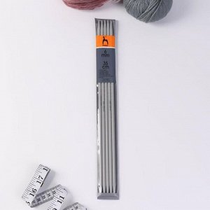 Спицы для вязания, чулочные, d = 6 мм, 35 см, 5 шт