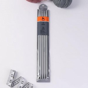 Спицы для вязания, чулочные, d = 9 мм, 35 см, 5 шт