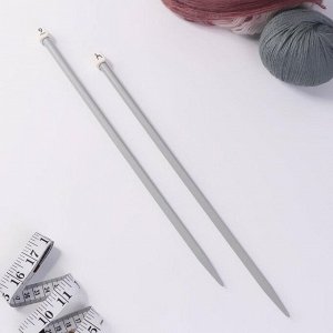 Спицы для вязания, прямые, d = 9 мм, 35 см, 2 шт