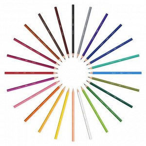Цветные карандаши 24 цвета, детские, шестигранные, ударопрочные, BIC Kids Evolution