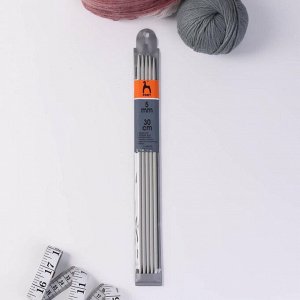 Спицы для вязания, чулочные, d = 5 мм, 30 см, 5 шт