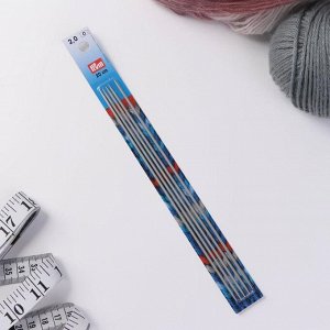 Спицы для вязания, чулочные, d = 2 мм, 20 см, 5 шт