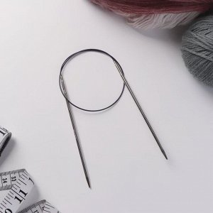 Спицы для вязания, круговые, с пластиковой леской, d = 3,5 мм, 60 см