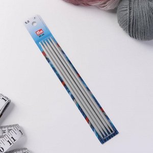 Спицы для вязания, чулочные, d = 5 мм, 20 см, 5 шт