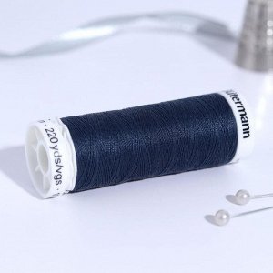 Нитки Sew-All, 200 м, цвет тёмно-серый-синий джинс