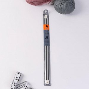 Спицы для вязания, прямые, d = 4 мм, 30 см, 2 шт