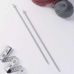 Спицы для вязания, прямые, d = 6,5 мм, 35 см, 2 шт