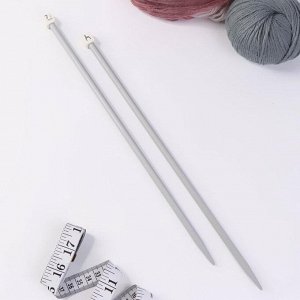 Спицы для вязания, прямые, d = 7,5 мм, 35 см, 2 шт