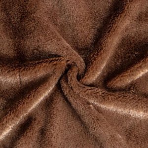Лоскут для рукоделия, мех, на трикотажной основе, 50х50 см, цвет тёмно-коричневый