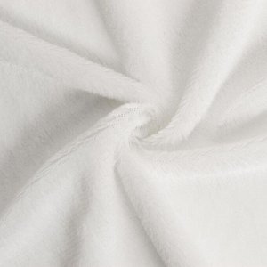 Ткань для рукоделия, мех на трикотажной основе, белая, лоскут 50x50 см