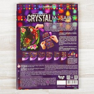 Набор для создания мозаики «Попугай» CRYSTAL MOSAIC, на тёмном фоне