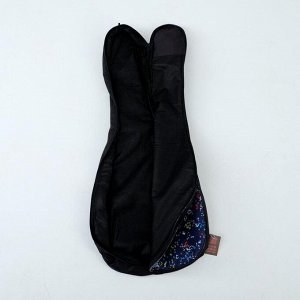 Чехол для гитары с уменьшенной мензурой размером 3/4 утепленный: с карманом,  2 ремня с на