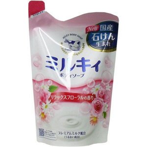 Молочное увлажняющее жидкое мыло для тела с цветочным ароматом «Milky Body Soap» 400 мл.