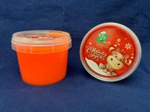 Слайм Плюх «С Новым годом» оранжевый 90 гр