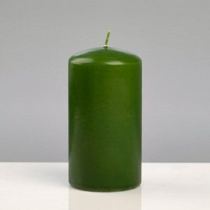 Свеча - цилиндр "Колор", 7?13 см, зелёный