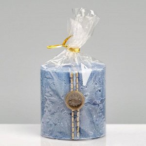 Свеча - цилиндр "Кантри Джинс" , 7?7 см, голубой