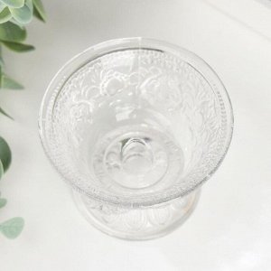 Подсвечник стекло на 1 свечу "Креманка" прозрачный 5,2х7х7 см
