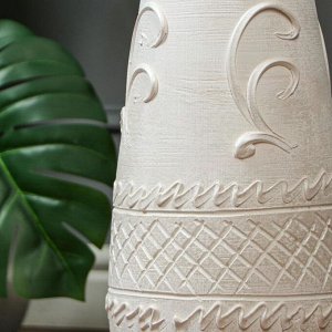 Ваза напольная "Глория" пломбир, цвет белый, 67 см, керамика