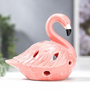 Подсвечник керамика 1 свеча "Фламинго розовый" 14х14,5х8,5 см
