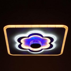 Светильник с ПДУ 671148/1 LED 136Вт диммер 3 режима RGB 3000-6000К белый 45х45х8 см