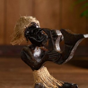 Сувенир из дерева "Абориген музыкант" 16х7х20 см