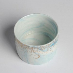 Керамическое кашпо с тиснением «Россыпь», 8 х 5,5 см