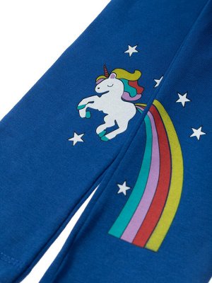 Лосины для девочек "Rainbow horse blue", цвет Синий
