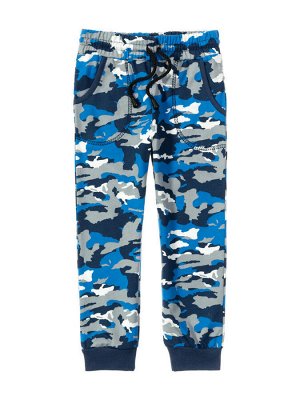 Штаны для мальчиков "War blue", цвет Синий камуфляж