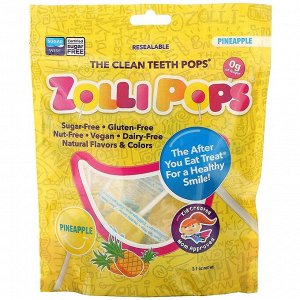 Zollipops, The Clean Teeth Pops, Ананас, 15 ZolliPops, 3,1 унции