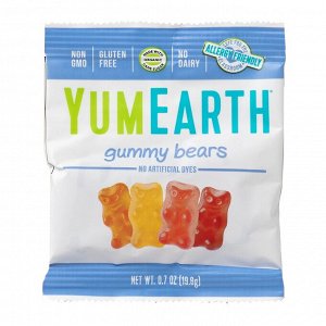 YumЕarth, Жевательные медвежата, ассорти, 43 порционных упаковки, 19,8 г (0,7 унции) в каждой