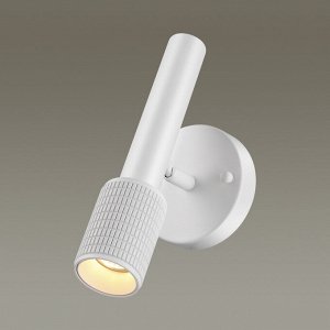 4239/1W HIGHTECH ODL21 185 белый/металл Настенный св-ник выкл на плафоне IP20 LED GU10 max 10W MEHARI