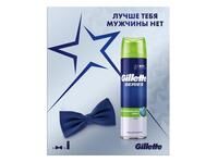 Q -> Подар Набор GILLETTE TGS Гель для бритья Sensitive (для чувствительной кожи) с алоэ 200мл + бабочка