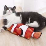Игрушка для кошки &quot;рыбка&quot;, цвет оранжевый/белый