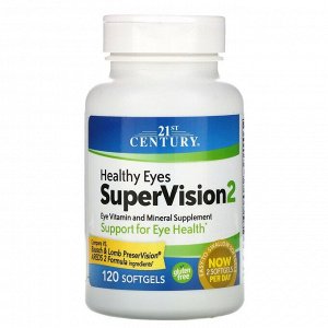 21st Century, Healthy Eyes SuperVision2, добавка для глаз, 120 капсул