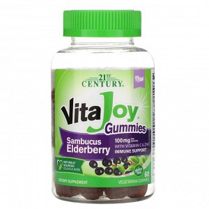 21st Century, VitaJoy Gummies, со вкусом бузины, 60 вегетарианских жевательных мармеладок